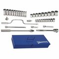 Williams Socket/Tool Set, 38 Pieces, 12-Point, 1/2 Inch Dr JHWWSS-38F